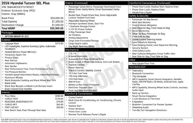 New 2026 Hyundai Tucson SEL Plus AWD/4WD image 11