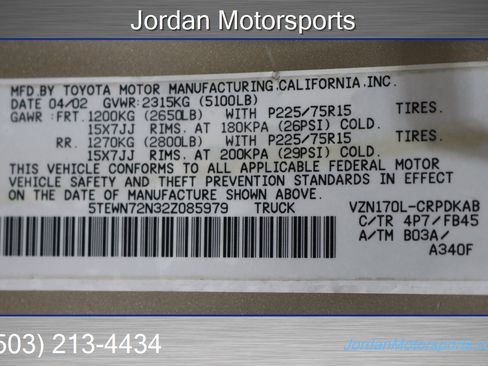 Used 2002 Toyota Tacoma 4x4 Xtracab V6 image 94