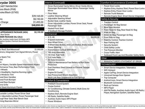 Used 2021 Chrysler 300 S w/ S Model Appearance Package image 34