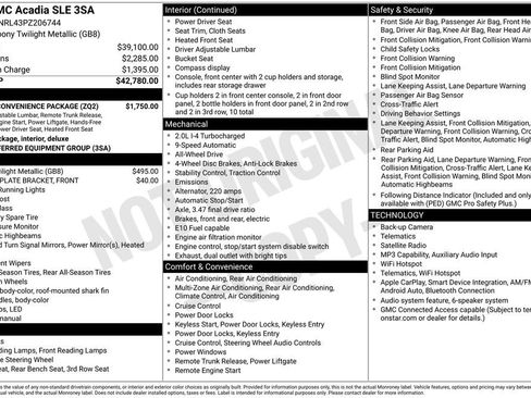 Used 2023 GMC Acadia SLE w/ Driver Convenience Package AWD/4WD image 10