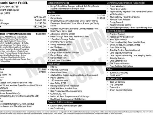 Certified 2022 Hyundai Santa Fe SEL w/ Convenience + Premium Package image 7