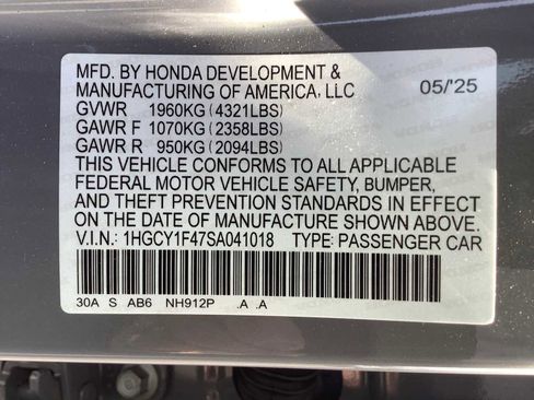 Certified 2025 Honda Accord SE image 21