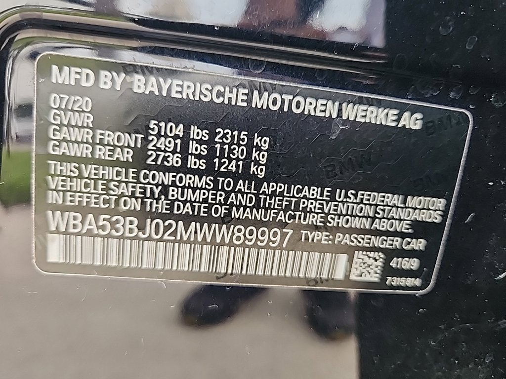 Used 2021 BMW 540i w/ M Sport Package RWD image 8