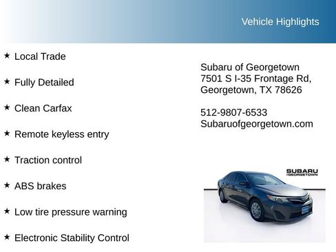 Used 2013 Toyota Camry LE image 9