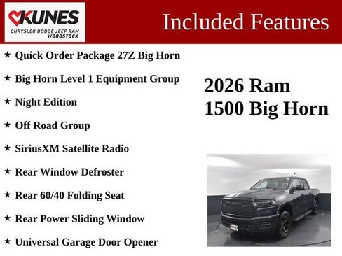 New 2026 RAM 1500 Big Horn w/ Night Edition AWD/4WD image 3