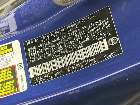 Certified 2018 Toyota Camry LE w/ Audio Package FWD image 11