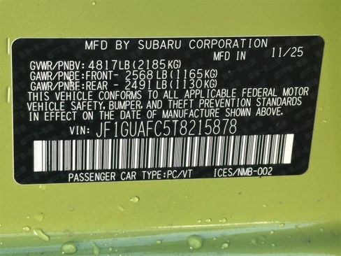 New 2026 Subaru Impreza 2.0i Sport image 27