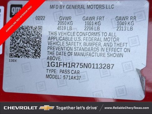 Used 2022 Chevrolet Camaro SS RWD image 38