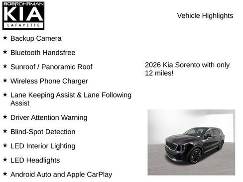 New 2026 Kia Sorento S w/ S Panoramic Sunroof Package FWD image 7