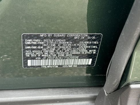 New 2026 Subaru Outback Premium AWD/4WD image 32