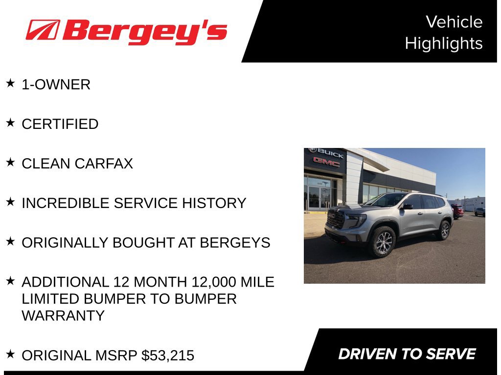 Certified 2024 GMC Acadia AT4 w/ Luxury Package AWD/4WD image 4