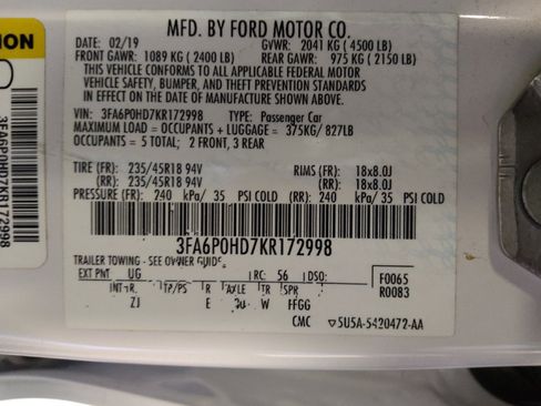 Used 2019 Ford Fusion SE w/ Equipment Group 151A FWD image 33