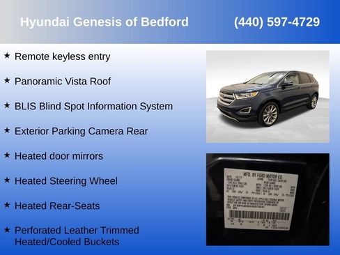 Used 2017 Ford Edge Titanium w/ Equipment Group 301A AWD/4WD image 21