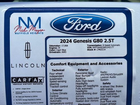 Used 2024 Genesis G80 2.5T w/ Sport Prestige Package AWD/4WD image 41