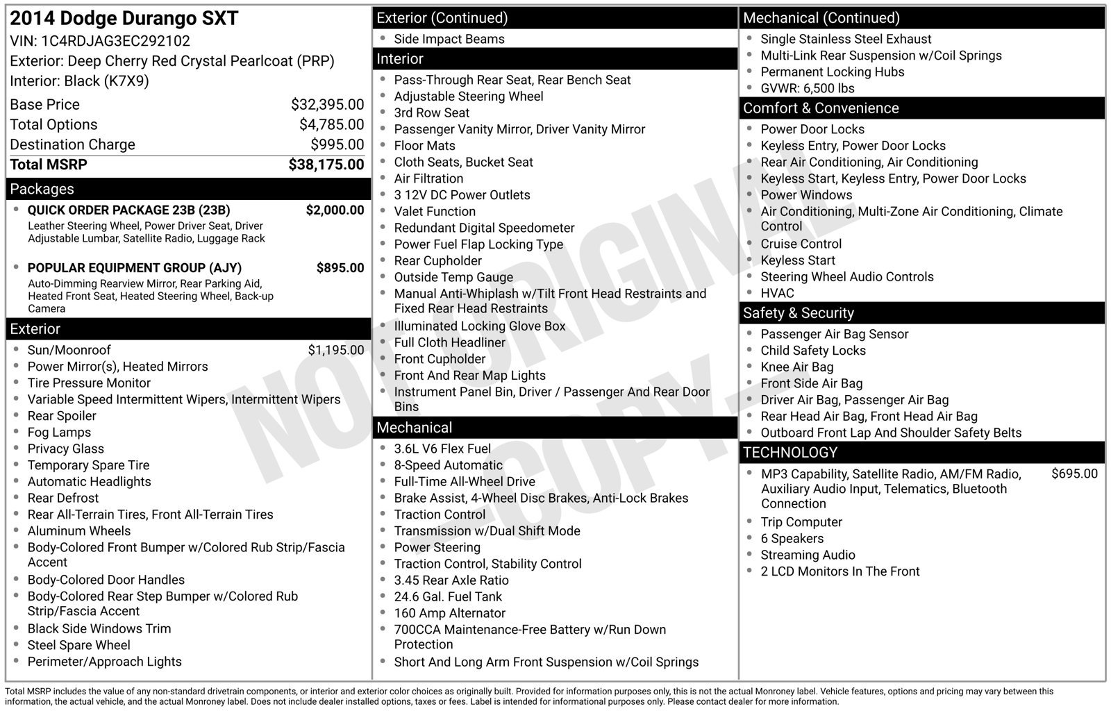 Used 2014 Dodge Durango SXT w/ Quick Order Package 23B AWD/4WD image 5