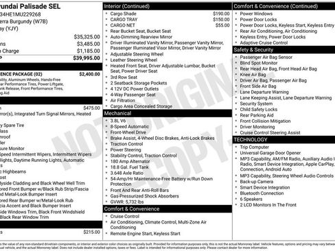 Used 2021 Hyundai Palisade SEL w/ Convenience Package FWD image 22