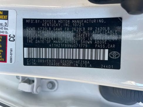 Certified 2022 Toyota Avalon Touring w/ Advanced Safety Package FWD image 31