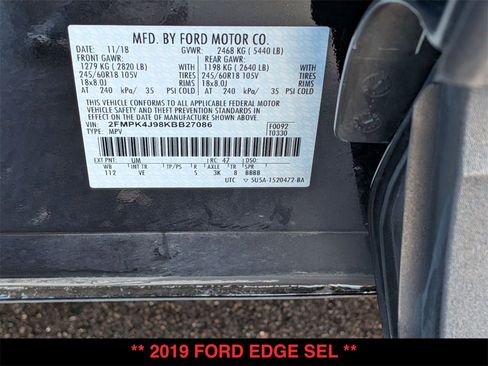 Used 2019 Ford Edge SEL w/ Equipment Group 201A image 35