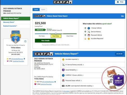 Used 2023 Subaru Outback Premium image 12