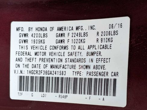 Used 2016 Honda Accord LX image 29