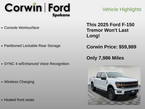Used 2025 Ford F150 Tremor w/ Bed Utility Package image 18