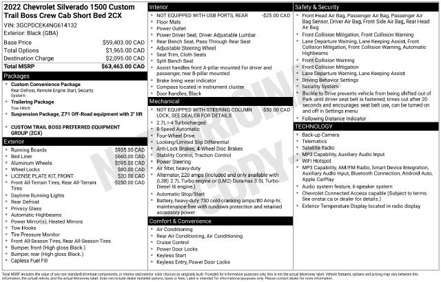 Used 2022 Chevrolet Silverado 1500 Custom Trail Boss AWD/4WD image 26