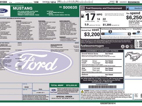 Used 2024 Ford Mustang Dark Horse w/ Dark Horse Handlin Package RWD image 3