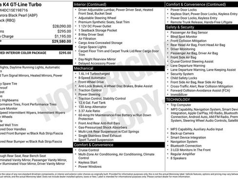 Used 2025 Kia K4 GT-Line Turbo FWD image 9