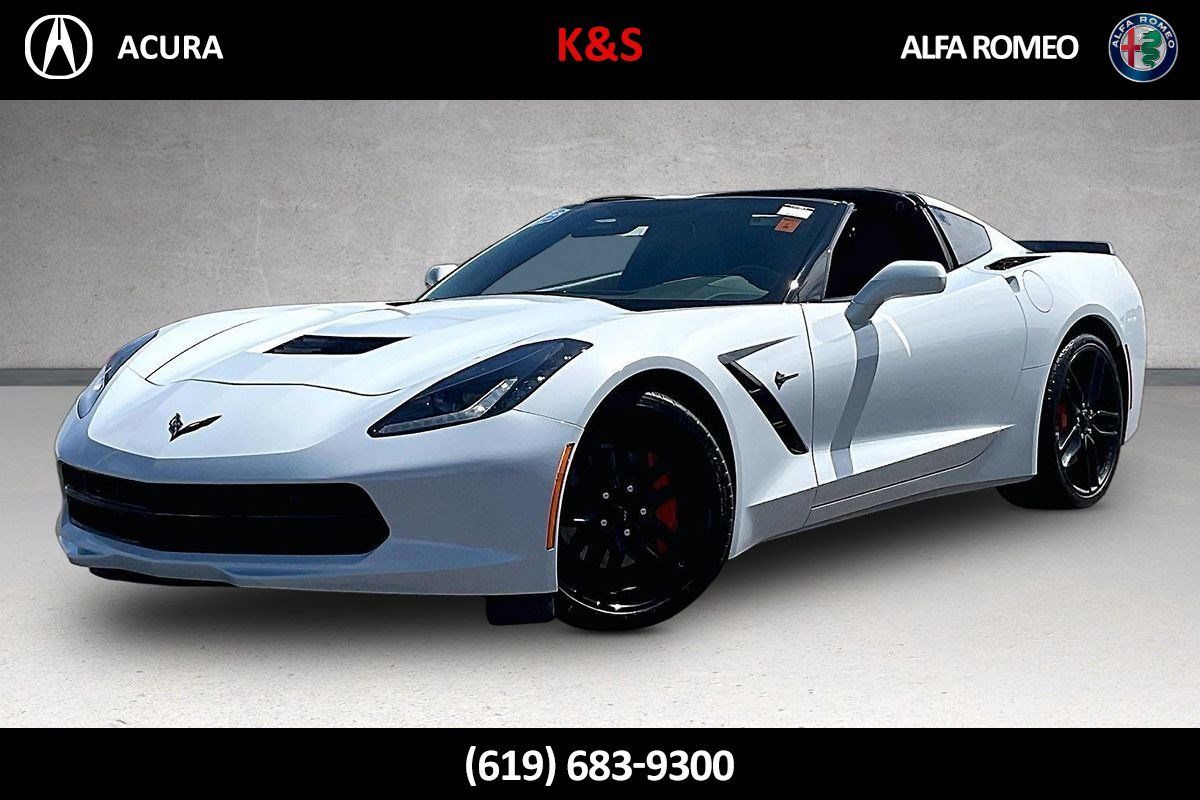 Used 2019 Chevrolet Corvette Stingray Coupe w/ Carbon Flash Badge Package RWD image 1