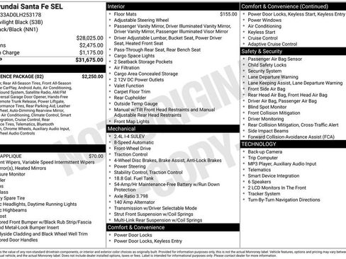 Used 2020 Hyundai Santa Fe SEL w/ Convenience Package FWD image 6