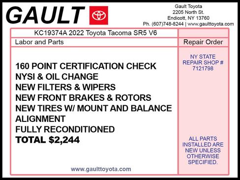 Certified 2022 Toyota Tacoma SR5 AWD/4WD image 2