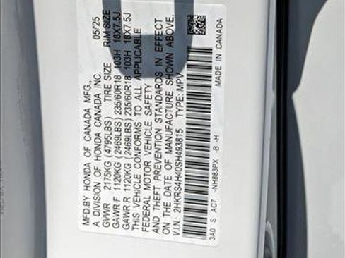 New 2025 Honda CR-V EX image 17