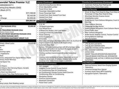 Certified 2025 Chevrolet Tahoe Premier w/ Sun And Tow Package AWD/4WD image 32