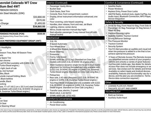 Certified 2022 Chevrolet Colorado W/T w/ WT Convenience Package image 5