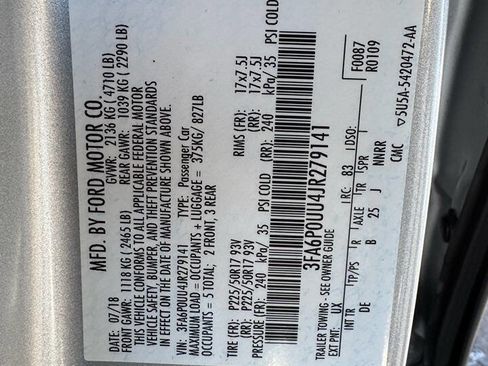 Used 2018 Ford Fusion S image 27