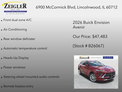 New 2026 Buick Envision Avenir AWD/4WD image 12