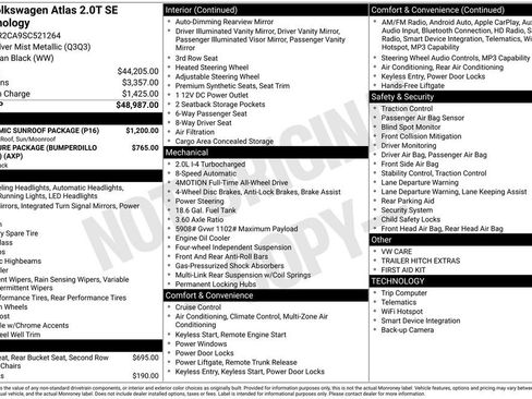 Used 2025 Volkswagen Atlas SE w/ Panoramic Sunroof Package image 7