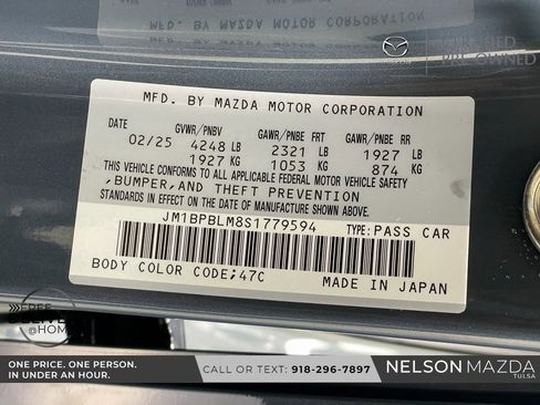 Certified 2025 MAZDA MAZDA3 Carbon image 53