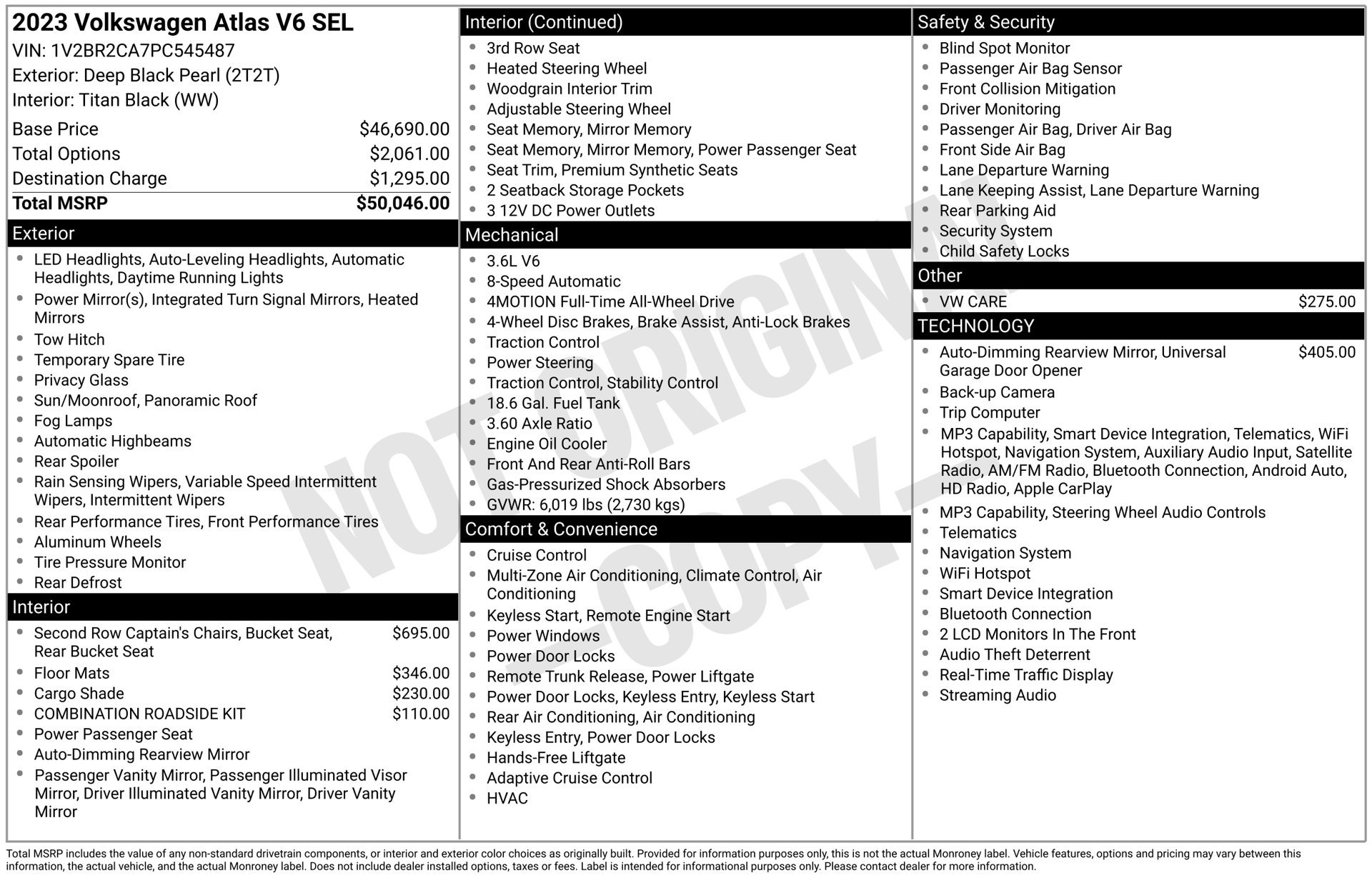 Used 2023 Volkswagen Atlas SEL AWD/4WD image 3
