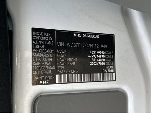 Used 2015 Mercedes-Benz Sprinter 3500 w/ Cargo Protection Package image 48