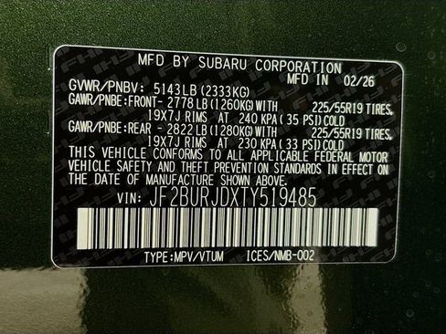 New 2026 Subaru Outback Touring XT image 33