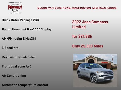 Used 2022 Jeep Compass Limited AWD/4WD image 5