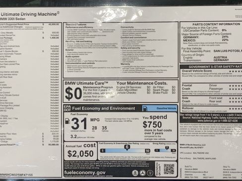 Used 2025 BMW 330i Sedan w/ Convenience Package image 31