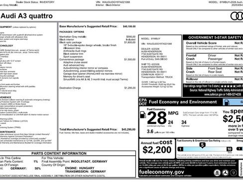 New 2026 Audi A3 2.0T Premium image 32