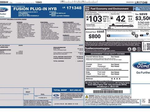 Used 2020 Ford Fusion Energi Titanium FWD image 3
