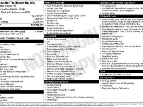 Used 2025 Chevrolet TrailBlazer RS w/ Driver Confidence Package image 34