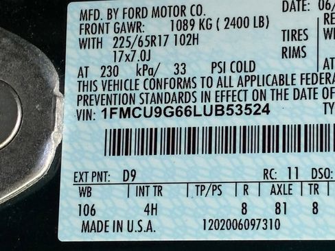 Used 2020 Ford Escape SE AWD/4WD image 55
