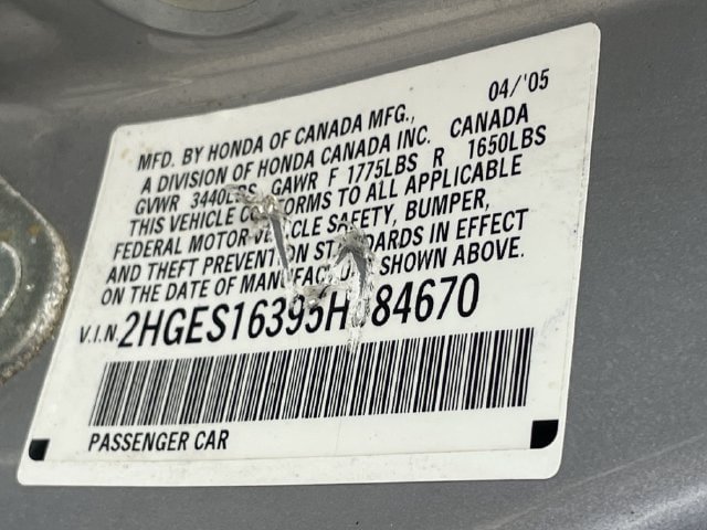 Used 2005 Honda Civic VP image 15