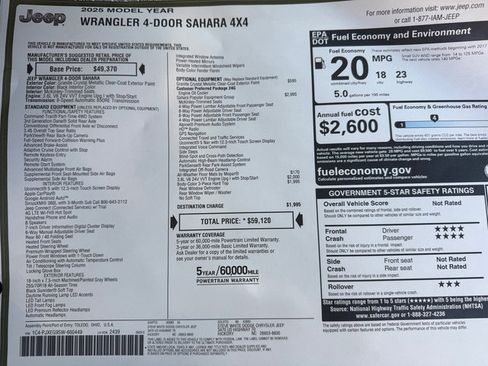 New 2025 Jeep Wrangler Unlimited Sahara image 33