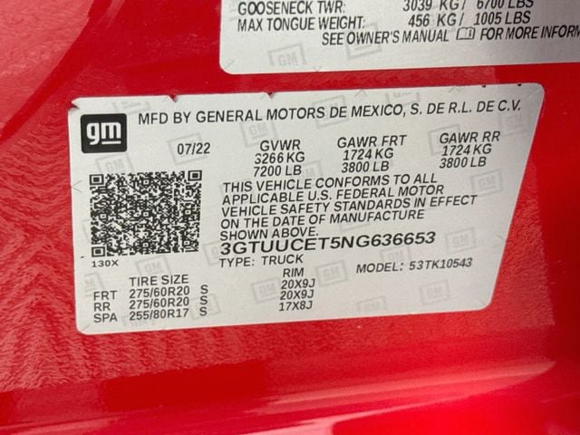 Used 2022 GMC Sierra 1500 Elevation w/ X31 Off-Road Package AWD/4WD image 31